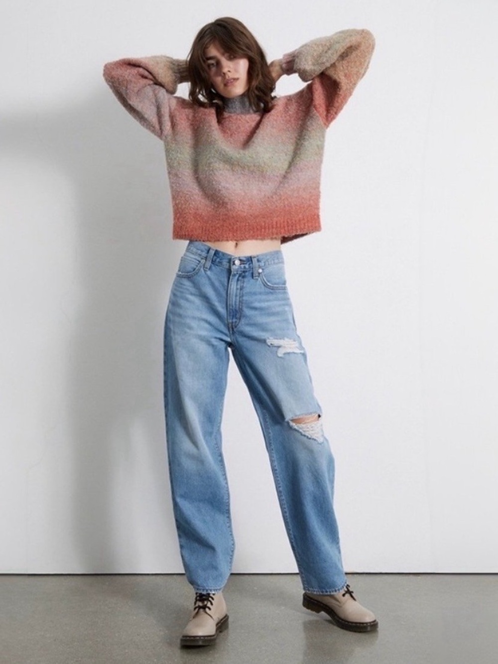 Levi’s Women’s ‘94 Baggy Light Wash Distressed Jeans